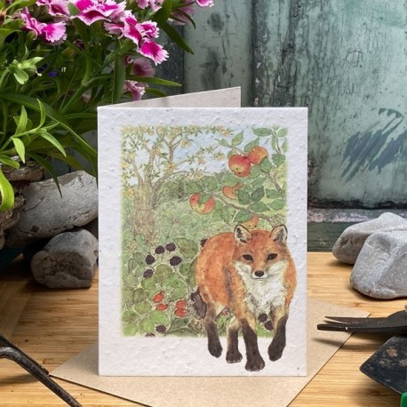 Fox and Hedgerow Plantable Seed Card