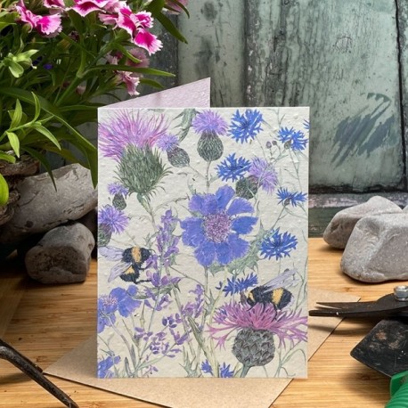 Bee And Flower Plantable Seed Card