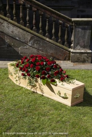Red Rose Double Ended Casket Spray